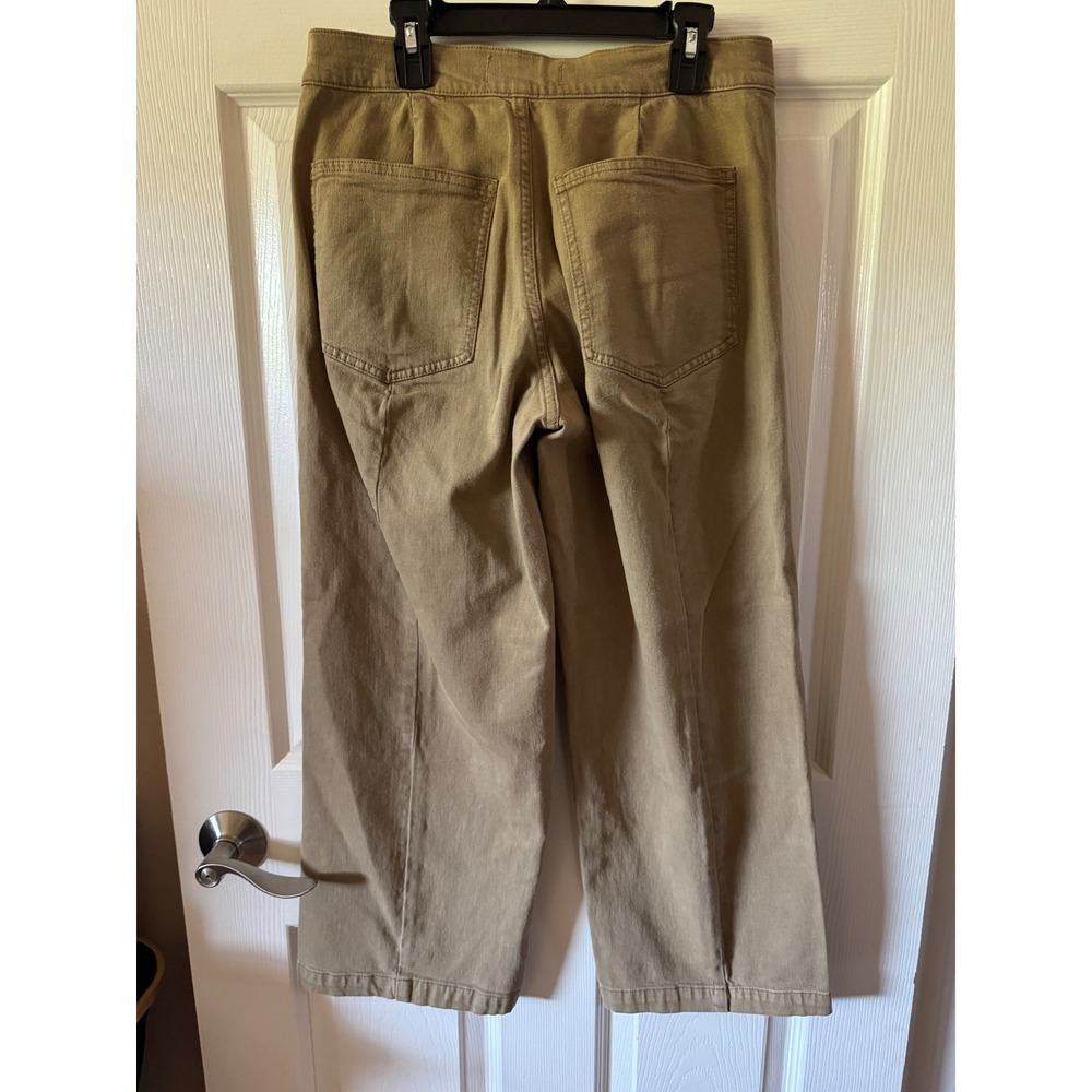 Madewell Emmett‎ Wide-Leg Crop Pants Women Size Petite 28 Tan Khaki High Rise - Picture 5 of 11